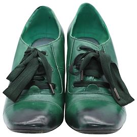 Scarpe Marc Jacobs Stringate con tacco Ombre in pelle verde Verde