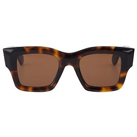 Jacquemus Baci Sunglasses in Brown Acetate Brown