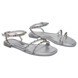 Alexander Mcqueen Sandales en Cuir Métallisé Métallisé
