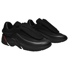 Raf Simons Antei Baskets in Black Mesh Black