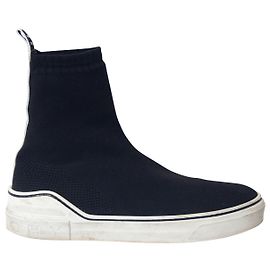 Givenchy Baskets montantes à enfiler en maille extensible avec logo George V en polyamide noir Noir