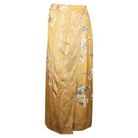 Dries Van Noten Yellow Floral Pattern Skirt Yellow