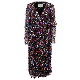 Carolina Herrera Sequin-Embellished Midi Dress in Black Polyamide Black