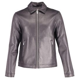 Zadig & Voltaire Luk Bonded Jacke aus schwarzem Lammleder Schwarz