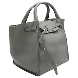 Céline-Celine Big Bag in Grey Calfskin Leather-Grey