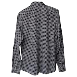 Prada-Prada Emblem Printed Buttondown Shirt in Multicolor Cotton-Multiple colors