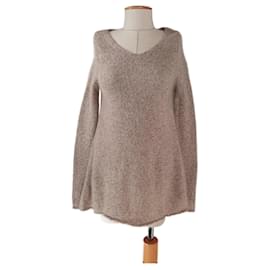 Autre Marque Lu Ren Kaschmir Seide Oversize Pullover Beige Beige