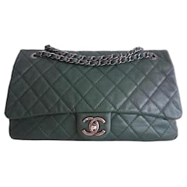 Chanel-Chanel Classic green bag-Green,Dark green