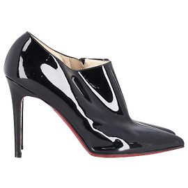 Christian Louboutin Dalia 100 Botines en Charol Negro Negro