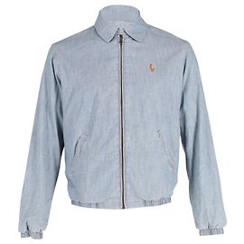 Giacca Ralph Lauren Bayport Harrington in cotone azzurro Blu