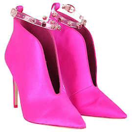 Sophia webster-Sophia Webster Dina Stiefel aus rosa Satin-Pink