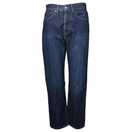 Acne-Acne Studios Straight Cut Jeans in Blue Cotton-Blue