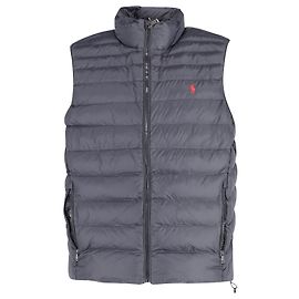 Polo Ralph Lauren Wattierte Weste aus grauem recyceltem Nylon Grau