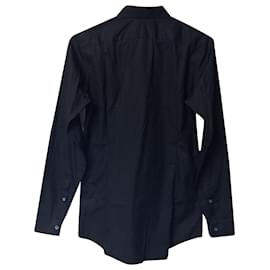 Jil Sander-Jil Sander Long Sleeve Shirt in Black Cotton-Black