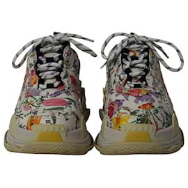 Gucci-Gucci x Balenciaga The Hacker Project Triple S Sneakers aus Canvas mit Blumendruck-Andere