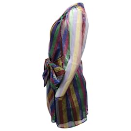 Autre Marque-The Attico Bow Mini Dress in Multicolor Polyamide-Other,Python print