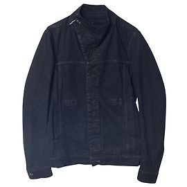 Rick Owens DRKSHDW Denim Jacket in Black Cotton Black