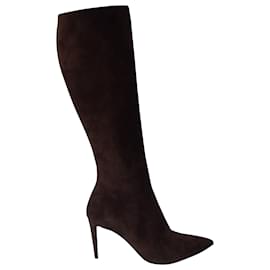 Ralph Lauren-Ralph Lauren Artilah Tall Boots in Brown Suede -Brown