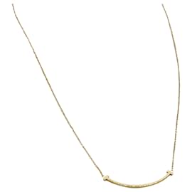 Tiffany & Co-Tiffany & Co T Smile Pendant in Yellow Gold -Golden