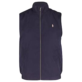 Ralph Lauren-Ralph Lauren Maidstone Icon Logo Gilet in Navy Blue Cotton-Blue,Navy blue
