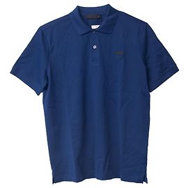 Polo de piqué Prada en algodón azul marino Azul