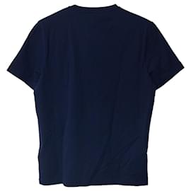 Prada-Prada Stretch T-Shirt in Navy Blue Cotton-Blue
