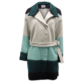 Akris Colorblock Coat in Multicolor Wool Multiple colors