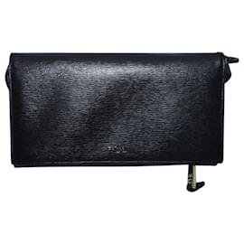 Ralph Lauren-Ralph Lauren Clutch Bag in Black Leather-Black