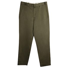 Isabel Marant Calça Straight Leg em Viscose Cáqui Verde Caqui
