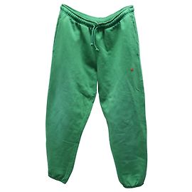 Calça de moletom tingida de tecido afunilado Acne Studios em camisa de algodão verde Verde