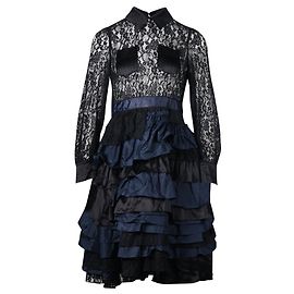 Marc by Marc Jacobs Vestido de renda preto e marinho Preto
