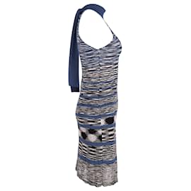 Missoni-Missoni Printed Halter Dress in Blue Viscose-Other