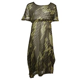 Comme Des Garcons Vestido verde com decote em V Verde