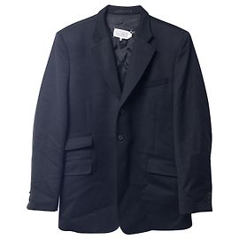 Maison Martin Margiela Blazer acolchoado de ombro Maison Margiela em lã preta Preto
