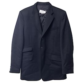 Maison Martin Margiela-Maison Margiela Shoulder-Padded Blazer in Black Wool-Black