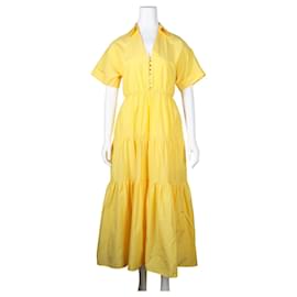 Nicholas Kirkwood-Bright Yellow Midi Summer Dress-Yellow