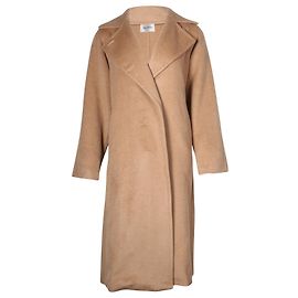 Max Mara Manuela Mantel aus beigem Kamelhaar Beige
