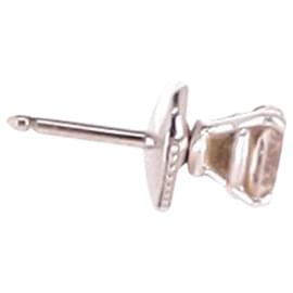 Tiffany & Co-TIFFANY & CO. Single Diamond Stud Earring in Silver Platinum-Silvery,Metallic