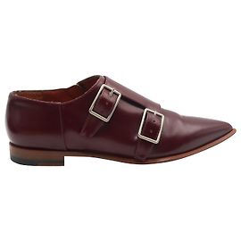 Mocasines Monk Strap en cuero burdeos de Acne Studios Burdeos