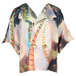 Tsumori Chisato Tropical Pattern Short Sleeved Jacket Other