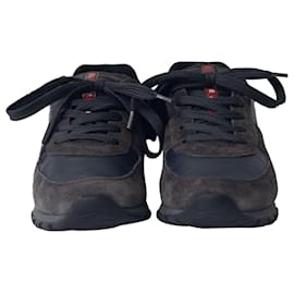Prada-Prada Match Race Sneakers in Black Suede-Multiple colors