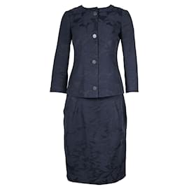 Emporio Armani-Navy Blue Skirt Suit-Blue,Navy blue