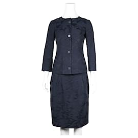 Emporio Armani-Navy Blue Skirt Suit-Blue,Navy blue