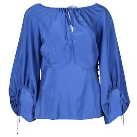 Zac Posen Chemisier en soie bleu électrique Bleu