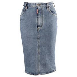 Dsquared2 Dsquared 2 Denim-Bleistift-Midirock aus blauer Baumwolle Blau
