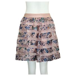 Zimmermann-Pink A-line Mini Skirt-Pink