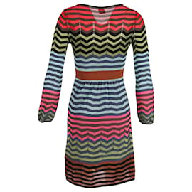 Missoni-Missoni Chevron Knit Dress in Multicolor Cotton-Multiple colors
