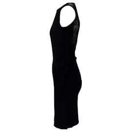 Love Moschino-Love Moschino Lace Back Sleeveless Mini Dress in Black Viscose-Black