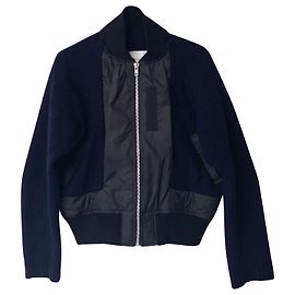 Sacai Hybrid Bomber Jacket in Multicolor Wool Multiple colors