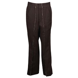 Comme Des Garcons Calça marrom com costuras de borda crua Marrom